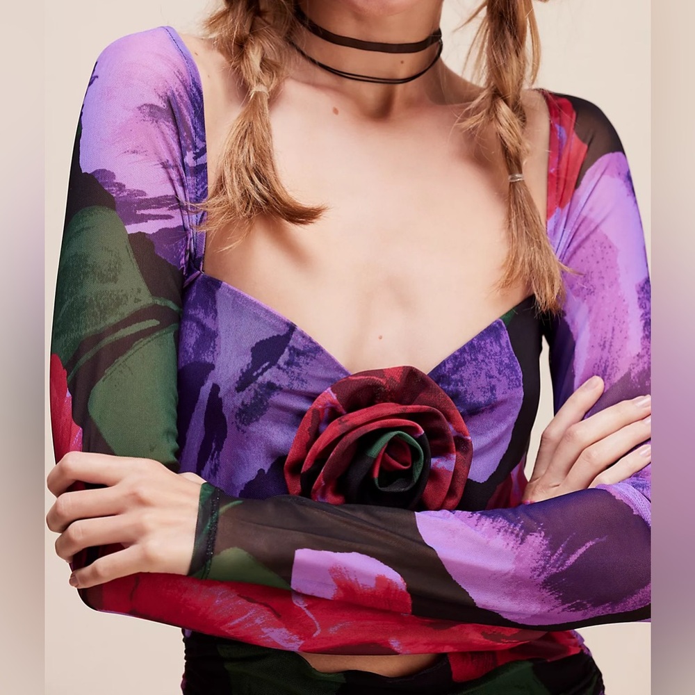 AFRM Sierra Rosette Midi Dress - Picture 3 of 6